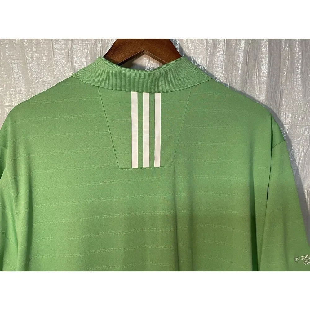 Adidas Golf ClimaCool Green Performance‎ Polo Shirt Size L